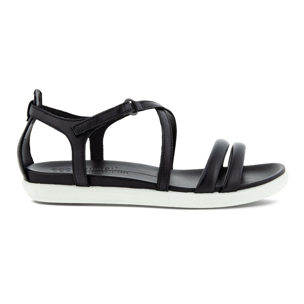 ECCO Womens Sandals Black - Simpil Flat - QJF-028691